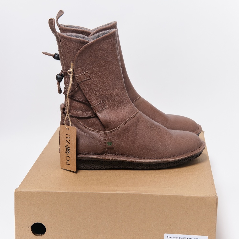 Po-Zu Star Wars Rey Piper Boots Brown Leather 39 NWT
